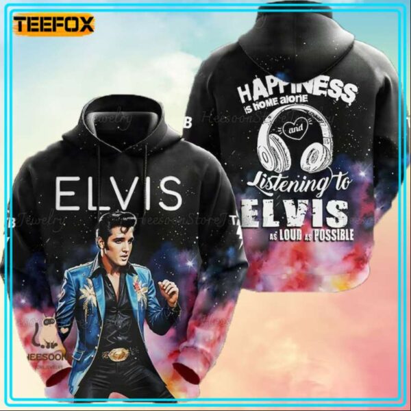 Elvis Presley Happiness Is Home Alone Listening To Elvis T Shirt