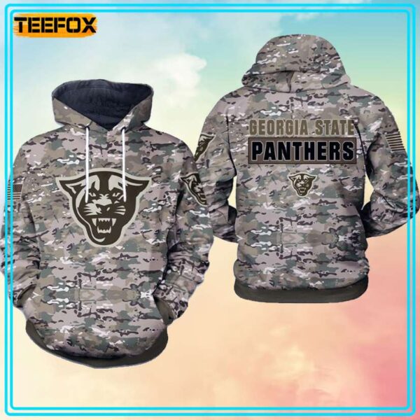 Georgia State Panthers NCAA Camo Veteran 3D Hoodie