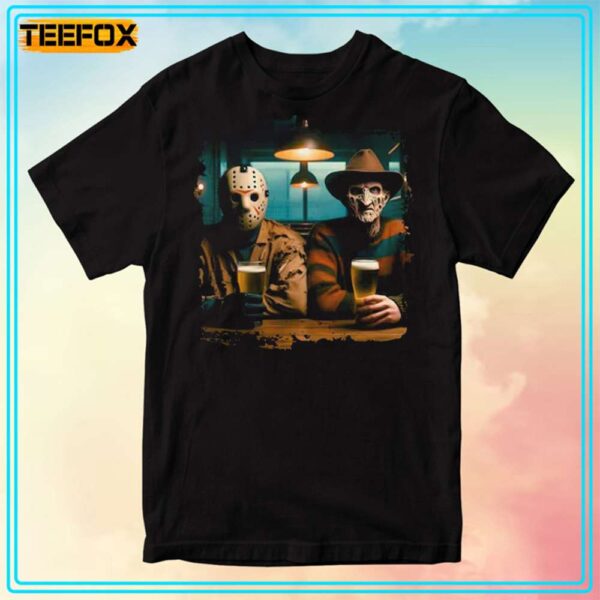 Jason and Freddy Drink Beer T Shirt