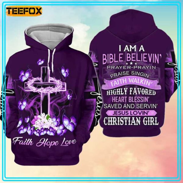 Jesus Faith Hope Love 3D Hoodie