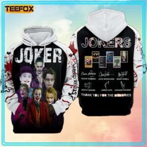 Joker All Time Legends Movie 3D Hoodie