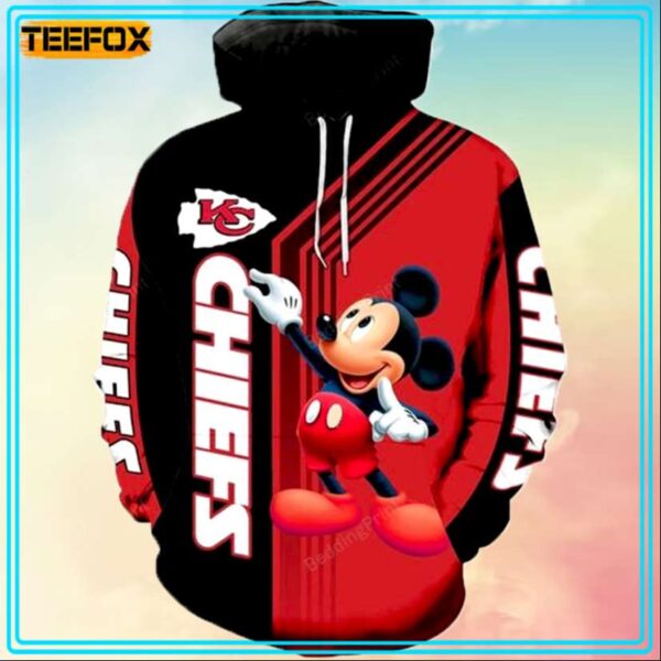 Kansas City Chiefs Mickey Mouse Logo 3D Hoodie