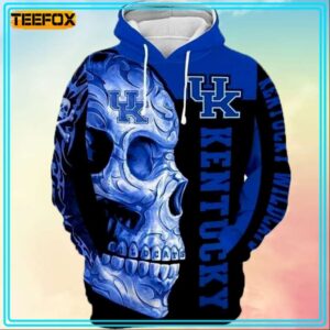 Kentucky Wildcats Skull 3D Hoodie