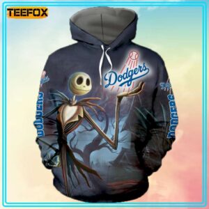 Los Angeles Dodgers With Jack Skellington 3D Hoodie