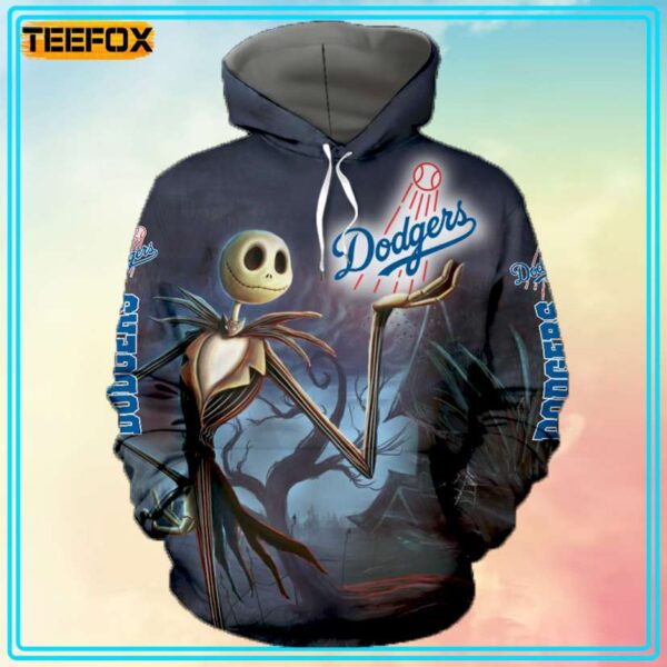 Los Angeles Dodgers With Jack Skellington 3D Hoodie