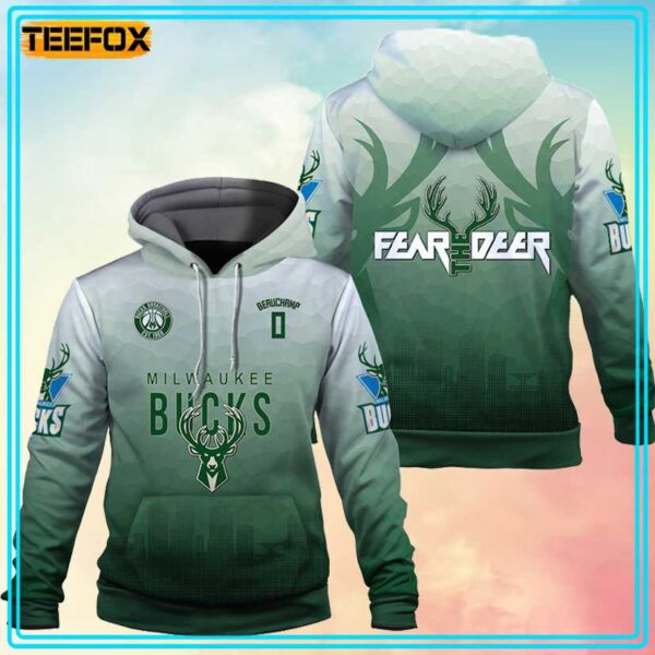 Marjon Beauchamp 0 NBA Milwaukee Bucks Fear The Deer 3D Hoodie