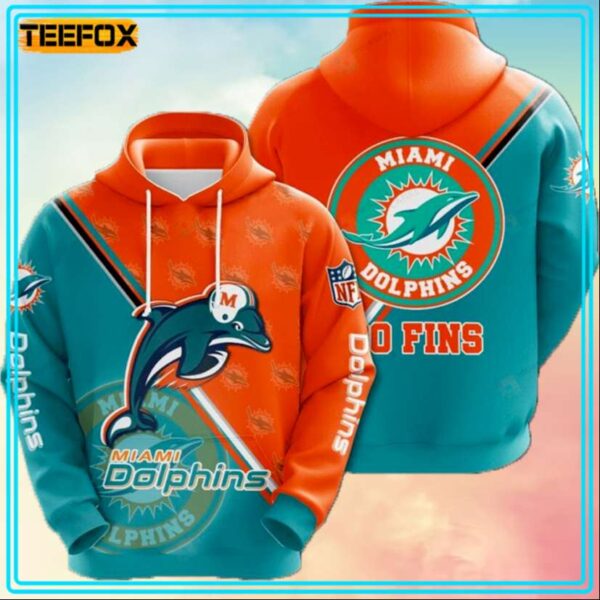 Miami Dolphins Go Fins Unisex 3D Hoodie