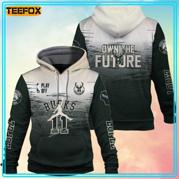 Milwaukee Bucks Lopez NBA Play Off Own The Future 3D Hoodie