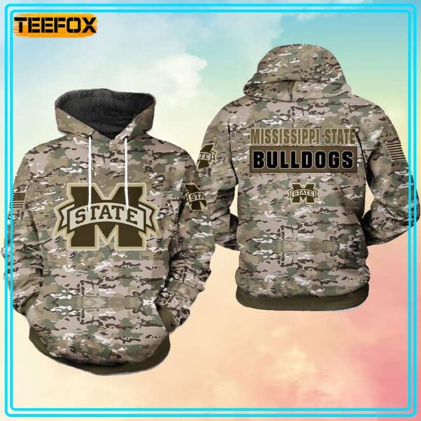 Mississippi State Bulldogs NCAA Camo 3D Hoodie