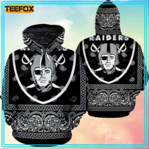 Oakland Raiders NFL Football 3D Hoodie