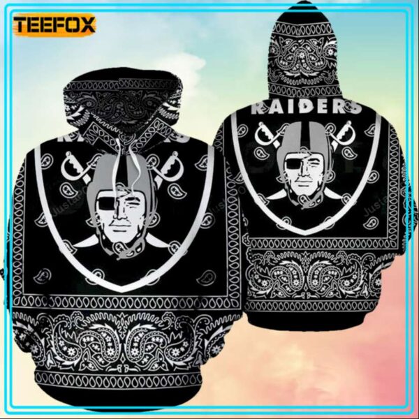 Oakland Raiders NFL Football 3D Hoodie