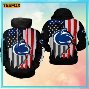Penn State Nittany Lions NCAA US Flag 3D Hoodie