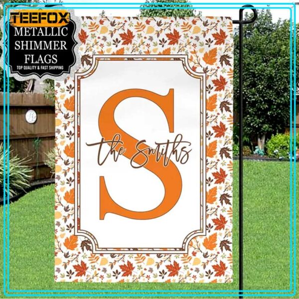 Personalized Fall Autumn Leaves Garden Flag Yard Decor House Flag