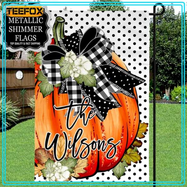 Personalized Fall Pumpkin Garden Flag Yard Decor House Flag