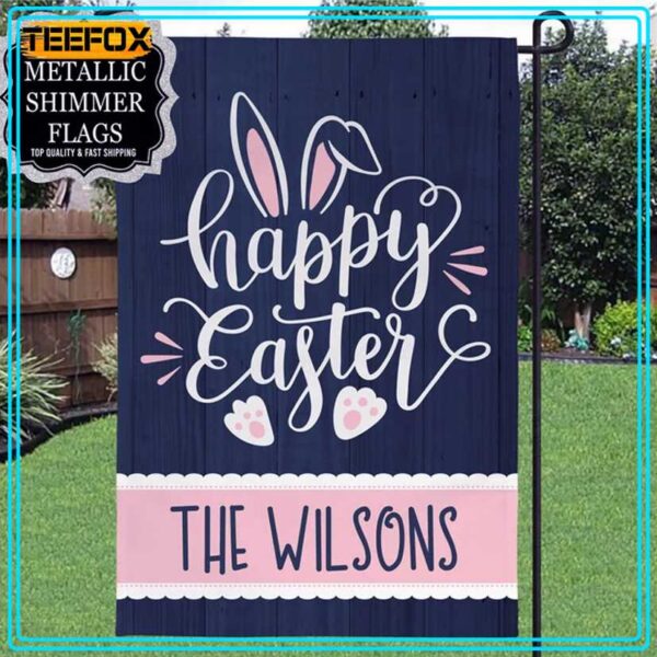 Personalized Happy Easter Garden Flag Yard Decor House Flag