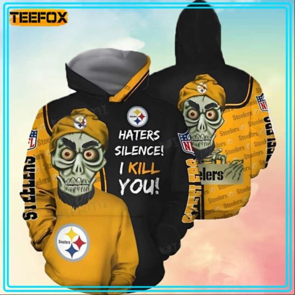 Pittsburgh Steelers Achmed Skull Haters Silence I Kill You 3D Hoodie