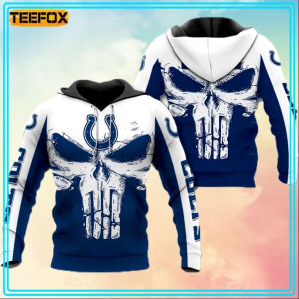 Punisher Skull Indianapolis Colts 3D Hoodie