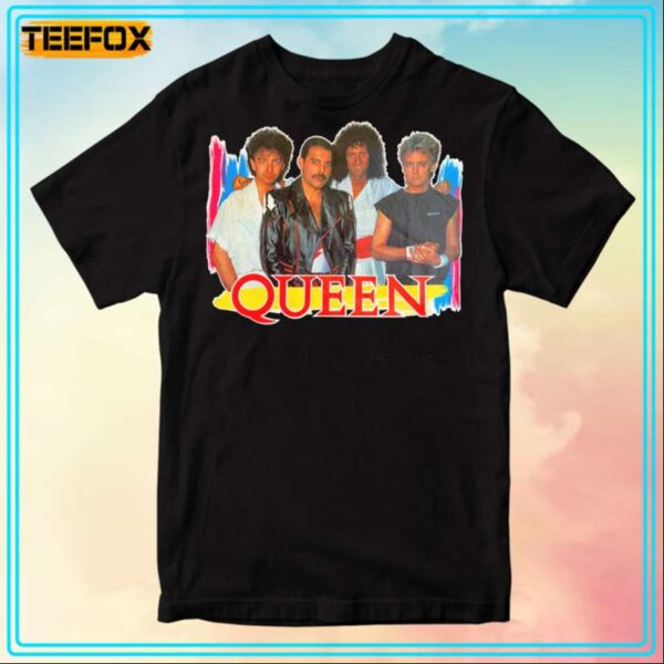 Queen 1985 Freddie Mercury Brian May Rodger Taylor John Deacon T Shirt