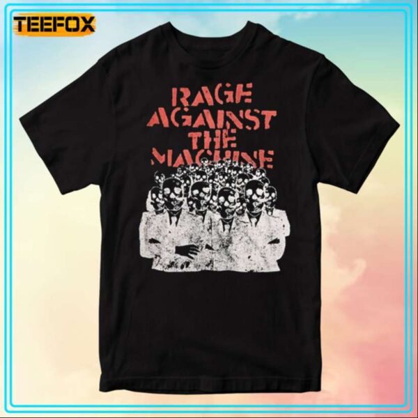 Rage Against The Machine Crowd Of Skeletons Vintage T Shirt