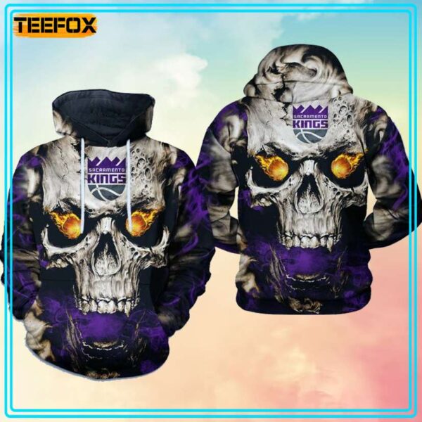 Sacramento Kings NBA Skull 3D Hoodie