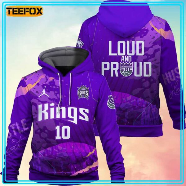 Sacramento Kings Sabonis Loud And Proud NBA 3D Hoodie