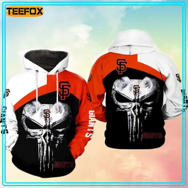 San Francisco Giants MLB Skull Punisher 3D Hoodie