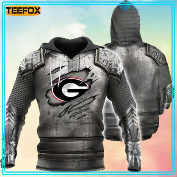 Scratched Armor Georgia Bulldogs 3D Hoodie