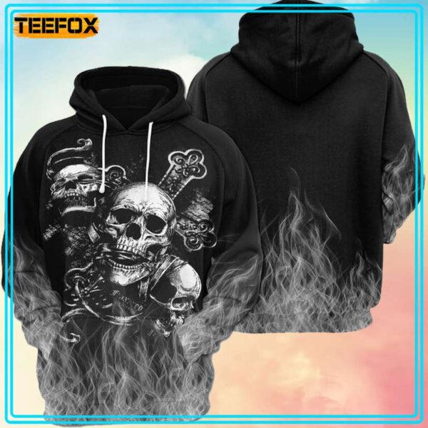 Skull Black Smoke 3D Hoodie