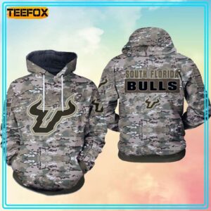 South Florida Bulls NCAA Camo Veteran 3D 4Hoodie