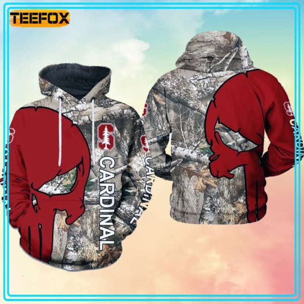 Stanford Cardinals NCAA Camo Veteran 3D Hoodie