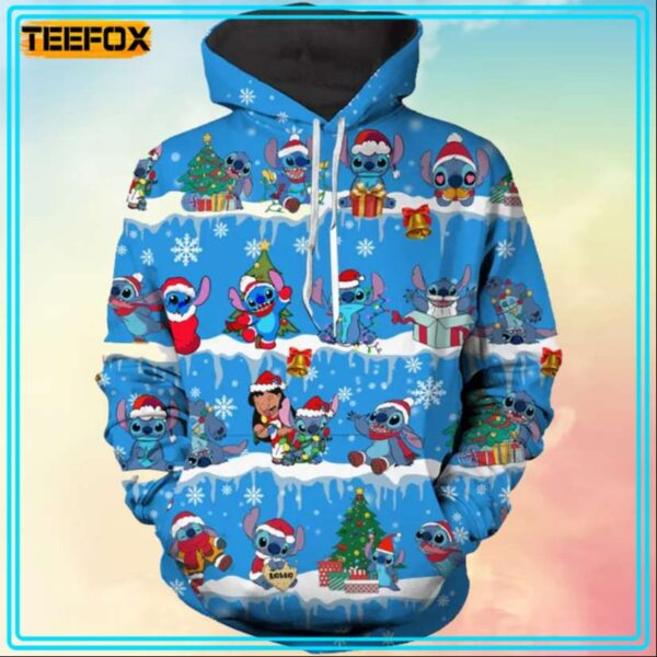 Stitch Christmas 3D Hoodie All Over Print