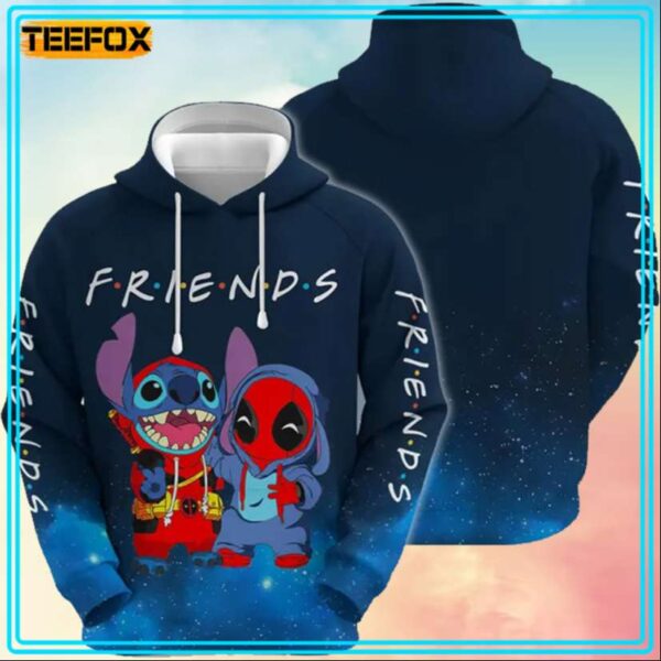 Stitch Friends Halloween 3D Hoodie All Over Print