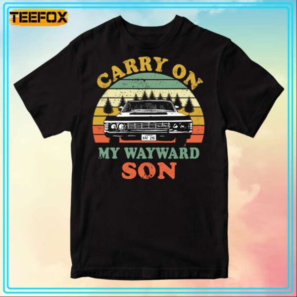 Supernatural Winchesters Carry On My Wayward Son T Shirt