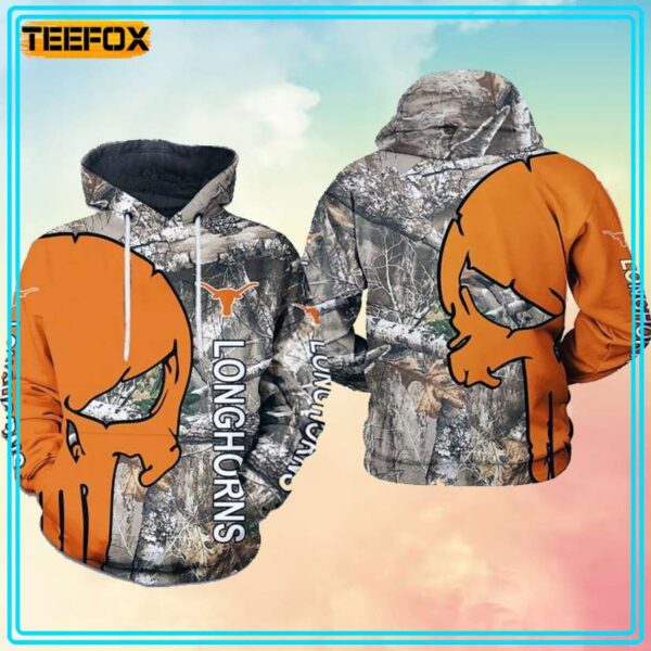 Texas Longhorns NCAA Camo Veteran 3D Hoodie