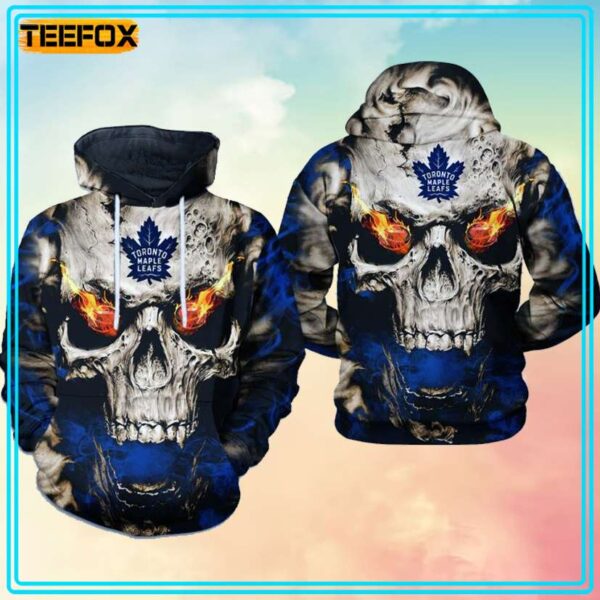 Toronto Maple Leafs NHL Skull 3D Hoodie