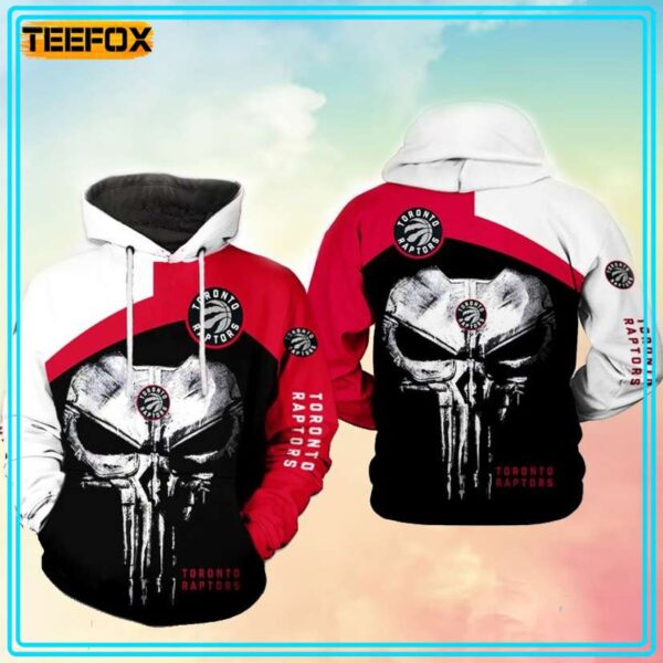 Toronto Raptors NBA Skull Punisher Team 3D Hoodie