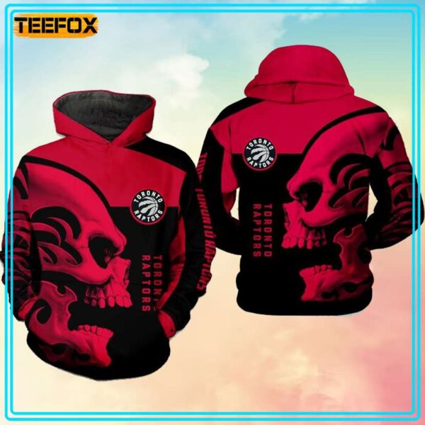 Toronto Raptors NBA Skull Team 3D Hoodie