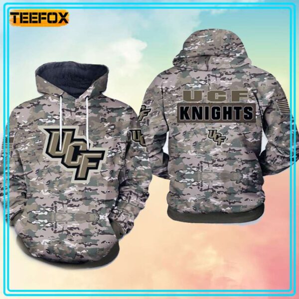 UCF Knights NCAA Camo Veteran 3D Hoodie