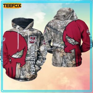 UMass Minutemen NCAA Camo Veteran 3D Hoodie