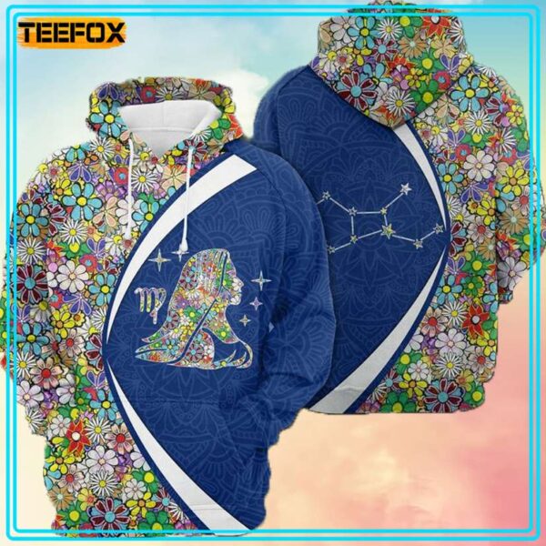 Virgo Horoscope Flower 3D Hoodie