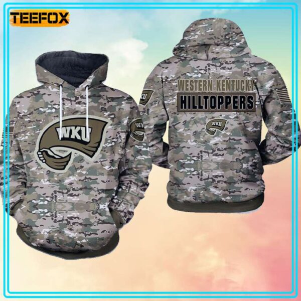 Western Kentucky Hilltoppers NCAA Camo Veteran 3D Hoodie