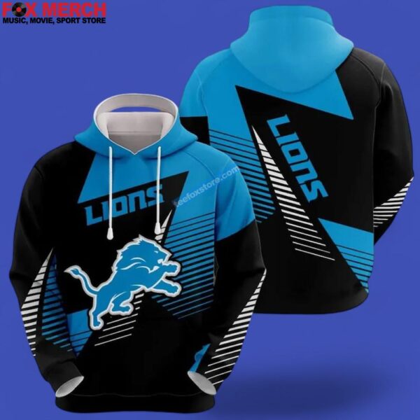 Detroit Lions Football Logo 3D Hoodie Photoroom