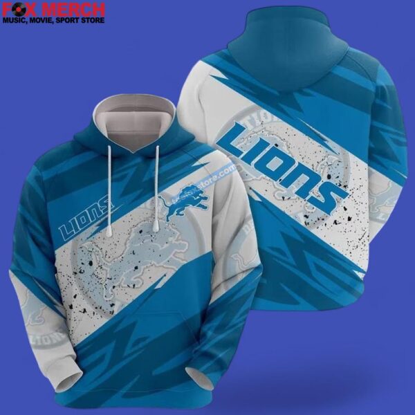 Detroit Lions Football Team Logo 3D Hoodie Photoroom