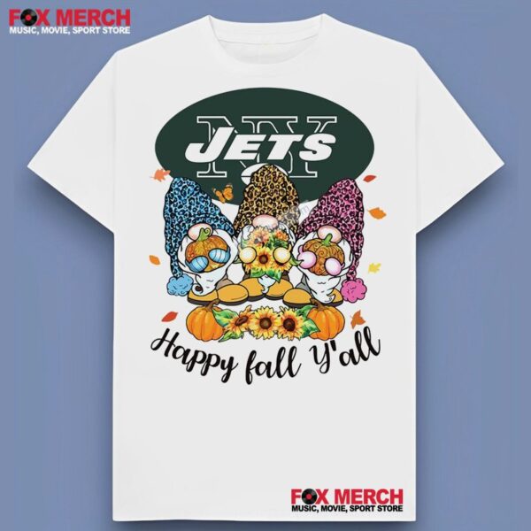 Gnome Happy Fall Yall New York Jets Unisex T Shirt 1