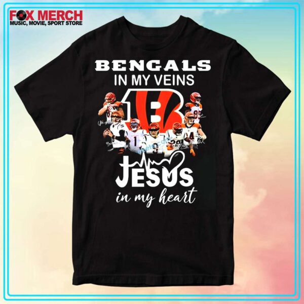 Jesus Cincinnati Bengals In My Heart Signatures Unisex Shirt