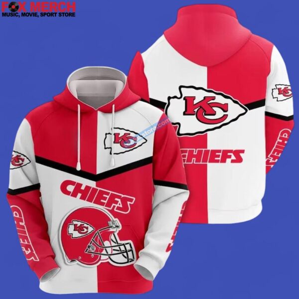 Kansas City Chiefs Football Helmet 3D Unisex Hoodie Photoroom