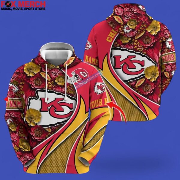 Personalized Kansas City Chiefs Football Custom Name 3D Hoodie Photoroom