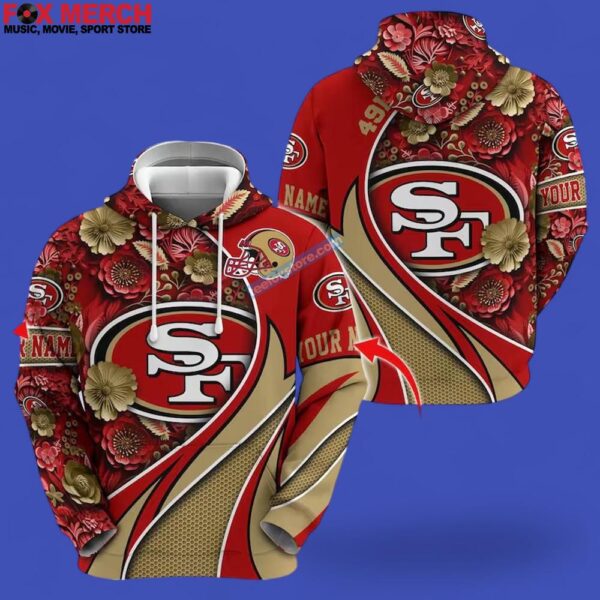 Personalized San Francisco 49ers Football Custom Name 3D Hoodie Photoroom