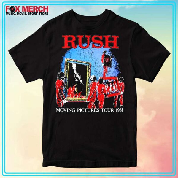 Rush Moving Pictures Tour 1981 T Shirt Gift