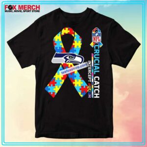 Seattle Seahawks Logo Autism Awareness Crucial Catch T Shirt